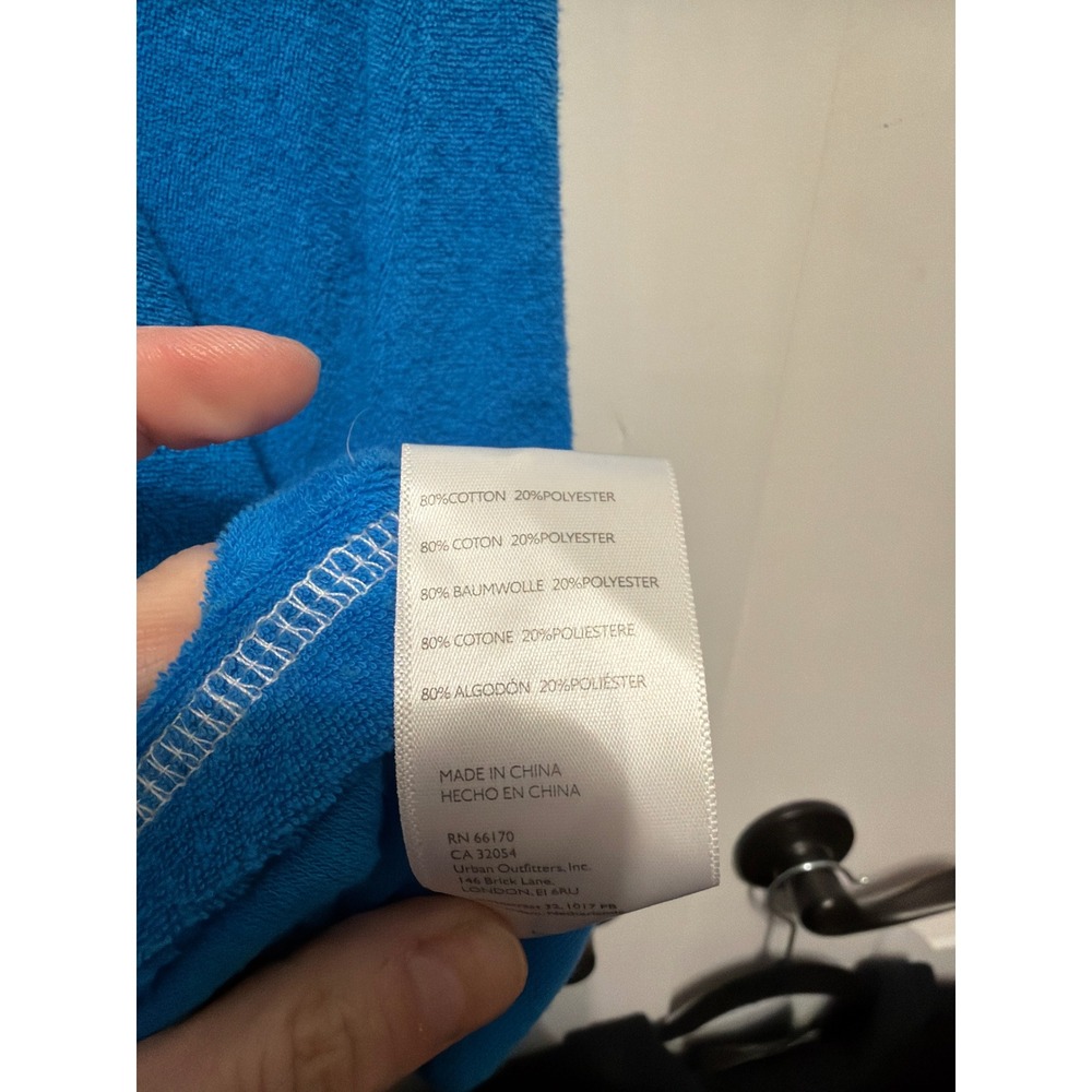 URBAN OUTFITTERS Blue White Striped Terry Cloth Polo Shirt Dress‎ Size S - Picture 3 of 4